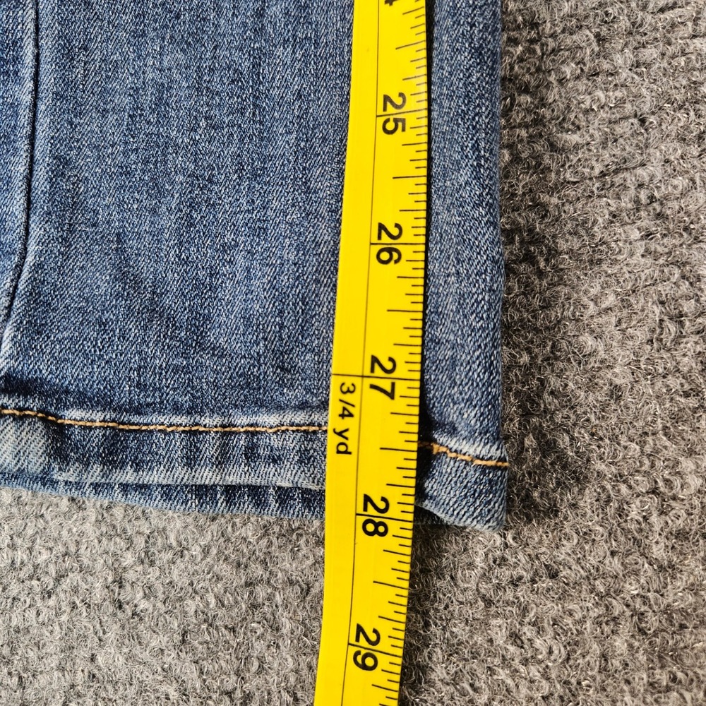 Just Black Denim Front Seam Skinny Jeans Medium Wash Made in USA Size 29 - Picture 2 of 7
